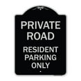 thumbnail image 1 of SignMission Designer Series Sign - Reserved Parking Sign Private Road - Resident Parking Only | Black & Silver 18" x 24" Heavy-Gauge Aluminum Architectural Sign | Made in the USA, 1 of 4