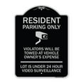 thumbnail image 1 of SignMission Designer Series Sign - Reserved Parking Sign Resident Parking Only Violators Will Be Towed at Owner's Expense Lot Is Under 24 Hour | Black & Silver 18" x 24" Heavy-Gauge, 1 of 4