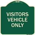 thumbnail image 1 of SignMission Designer Series Sign - Reserved Parking Sign Visitor Vehicles Only | Green & Tan 18" X 18" Heavy-Gauge Aluminum Architectural Sign | Protect Your Business & Municipality |, 1 of 4