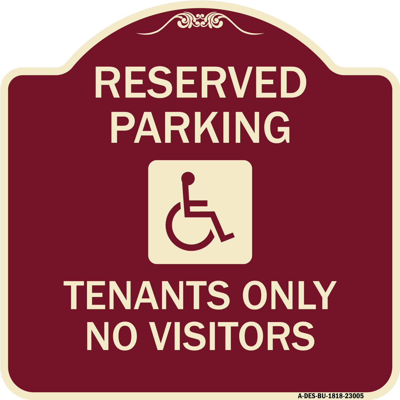 Tenant Raly Signs SignMission Designer Series Sign - Reserved Parking Tenants Only No ...