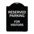 thumbnail image 1 of SignMission Designer Series Sign - Reserved Parking For Visitors | Black & White 18" x 24" Heavy-Gauge Aluminum Architectural Sign | Protect Your Business & Municipality | Made in the, 1 of 4