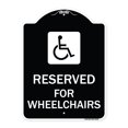 thumbnail image 1 of SignMission Designer Series Sign - Reserved for Wheelchairs with Graphic | Black & White 18" x 24" Heavy-Gauge Aluminum Architectural Sign | Protect Your Business & Municipality | Made, 1 of 4