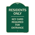 thumbnail image 1 of SignMission A-DES-G-1824-9899 Designer Series Sign - Residence-only-key Card, 1 of 4