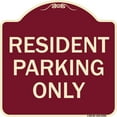 thumbnail image 1 of SignMission Designer Series Sign - Resident Parking Only | Burgundy 18" X 18" Heavy-Gauge Aluminum Architectural Sign | Protect Your Business & Municipality | Made in the USA, 1 of 4