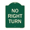 thumbnail image 1 of SignMission Designer Series Sign - No Right Turn | Green & Tan 18" x 24" Heavy-Gauge Aluminum Architectural Sign | Protect Your Business & Municipality | Made in the USA, 1 of 4