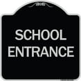 thumbnail image 1 of SignMission Designer Series Sign - School Entrance | Black & Silver 18" X 18" Heavy-Gauge Aluminum Architectural Sign | Protect Your Business & Municipality | Made in the USA, 1 of 4