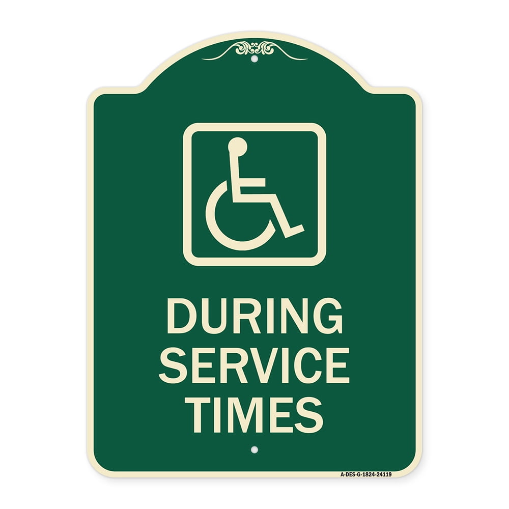 Service Order Work Signs SignMission Designer Series Sign - During Service Times (With Graphic ...