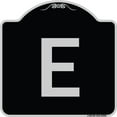 thumbnail image 1 of SignMission Designer Series Sign - Sign with Letter E | Black & Silver 18" X 18" Heavy-Gauge Aluminum Architectural Sign | Protect Your Business & Municipality | Made in the USA, 1 of 4