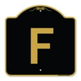 thumbnail image 1 of SignMission Designer Series Sign - Sign with Letter F  | Black & Gold 18" X 18" Heavy-Gauge Aluminum Architectural Sign | Protect Your Business & Municipality | Made in the USA, 1 of 4