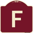 thumbnail image 1 of SignMission Designer Series Sign - Sign with Letter F | Burgundy 18" X 18" Heavy-Gauge Aluminum Architectural Sign | Protect Your Business & Municipality | Made in the USA, 1 of 4