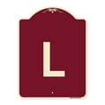 thumbnail image 1 of SignMission Designer Series Sign - Sign with Letter L | Burgundy 18" x 24" Heavy-Gauge Aluminum Architectural Sign | Protect Your Business & Municipality | Made in the USA, 1 of 4
