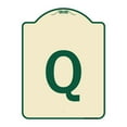 thumbnail image 1 of SignMission Designer Series Sign - Sign with Letter Q | Tan & Green 18" x 24" Heavy-Gauge Aluminum Architectural Sign | Protect Your Business & Municipality | Made in the USA, 1 of 4