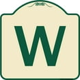 thumbnail image 1 of SignMission Designer Series Sign - Sign with Letter W | Tan & Green 18" X 18" Heavy-Gauge Aluminum Architectural Sign | Protect Your Business & Municipality | Made in the USA, 1 of 4