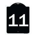 thumbnail image 1 of SignMission Designer Series Sign - Sign with Number '11 | Black & White 18" x 24" Heavy-Gauge Aluminum Architectural Sign | Protect Your Business & Municipality | Made in the USA, 1 of 4