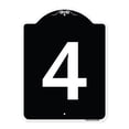 thumbnail image 1 of SignMission Designer Series Sign - Sign with Number 4 | Black & White 18" x 24" Heavy-Gauge Aluminum Architectural Sign | Protect Your Business & Municipality | Made in the USA, 1 of 4