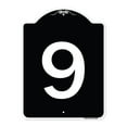 thumbnail image 1 of SignMission Designer Series Sign - Sign with Number '9 | Black & White 18" x 24" Heavy-Gauge Aluminum Architectural Sign | Protect Your Business & Municipality | Made in the USA, 1 of 4