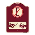 thumbnail image 1 of SignMission Designer Series Sign - Spanish Parking Control Sign No Estacionar (No Parking) (With Symbol) | Burgundy 18" x 24" Heavy-Gauge Aluminum Architectural Sign | Made in the USA, 1 of 4