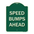 thumbnail image 1 of SignMission A-DES-G-1824-9888 Designer Series Sign - Speed Bumps Ahead, 1 of 4