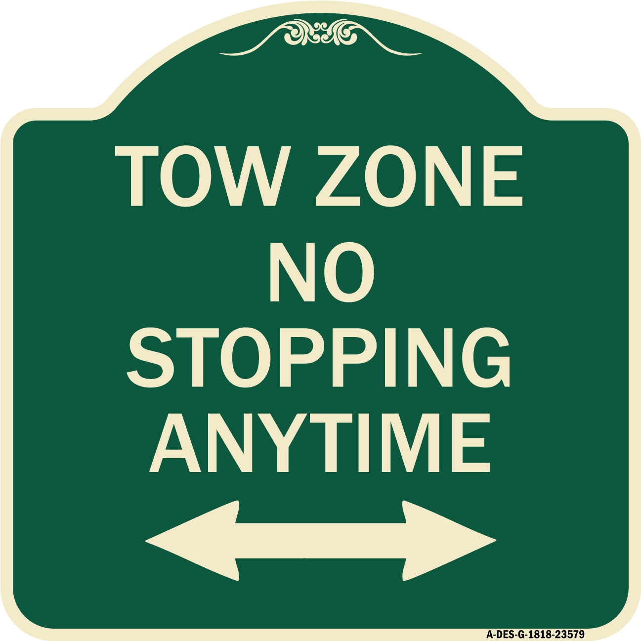 SignMission Designer Series Sign - No Stopping Anytime with Bi ...