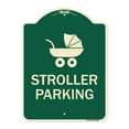 thumbnail image 1 of SignMission Designer Series Sign - Stroller Parking (With Graphic) | Green & Tan 18" x 24" Heavy-Gauge Aluminum Architectural Sign | Protect Your Business & Municipality | Made in the, 1 of 4