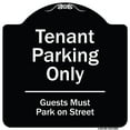 thumbnail image 1 of SignMission Designer Series Sign - Tenant Parking Only, Guests Park On Street | Black & White 18" X 18" Heavy-Gauge Aluminum Architectural Sign | Made in the USA, 1 of 4