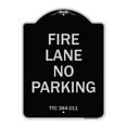thumbnail image 1 of SignMission Designer Series Sign - Texas Fire Lane No Parking | Black & Silver 18" x 24" Heavy-Gauge Aluminum Architectural Sign | Protect Your Business & Municipality | Made in the USA, 1 of 4