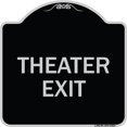thumbnail image 1 of SignMission Designer Series Sign - Theater Exit | Black & Silver 18" X 18" Heavy-Gauge Aluminum Architectural Sign | Protect Your Business & Municipality | Made in the USA, 1 of 4