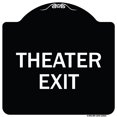 thumbnail image 1 of SignMission Designer Series Sign - Theater Exit | Black & White 18" X 18" Heavy-Gauge Aluminum Architectural Sign | Protect Your Business & Municipality | Made in the USA, 1 of 4