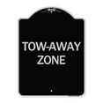 thumbnail image 1 of SignMission Designer Series Sign - Tow-Away Zone | Black & Silver 18" x 24" Heavy-Gauge Aluminum Architectural Sign | Protect Your Business & Municipality | Made in the USA, 1 of 4