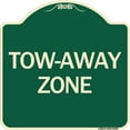 thumbnail image 1 of SignMission Designer Series Sign - Tow-Away Zone | Green & Tan 18" X 18" Heavy-Gauge Aluminum Architectural Sign | Protect Your Business & Municipality | Made in the USA, 1 of 4