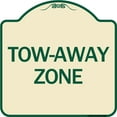 thumbnail image 1 of SignMission Designer Series Sign - Tow-Away Zone | Tan & Green 18" X 18" Heavy-Gauge Aluminum Architectural Sign | Protect Your Business & Municipality | Made in the USA, 1 of 4