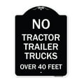 thumbnail image 1 of SignMission Designer Series Sign - No Tractor Trailer Trucks Over 40 Feet | Black & White 18" x 24" Heavy-Gauge Aluminum Architectural Sign | Protect Your Business & Municipality | Made, 1 of 4