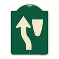 thumbnail image 1 of SignMission Designer Series Sign - Traffic Sign Keep Left Symbol | Green & Tan 18" x 24" Heavy-Gauge Aluminum Architectural Sign | Protect Your Business & Municipality | Made in the USA, 1 of 4