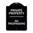 thumbnail image 1 of SignMission Designer Series Sign - No Trespassing | Black & White 18" x 24" Heavy-Gauge Aluminum Architectural Sign | Protect Your Business & Municipality | Made in the USA, 1 of 4
