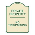 thumbnail image 1 of SignMission Designer Series Sign - No Trespassing | Tan & Green 18" x 24" Heavy-Gauge Aluminum Architectural Sign | Protect Your Business & Municipality | Made in the USA, 1 of 4
