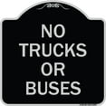 thumbnail image 1 of SignMission Designer Series Sign - No Trucks or Buses | Black & Silver 18" X 18" Heavy-Gauge Aluminum Architectural Sign | Protect Your Business & Municipality | Made in the USA, 1 of 4