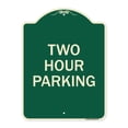 thumbnail image 1 of SignMission Designer Series Sign - Two Hour Parking | Green & Tan 18" x 24" Heavy-Gauge Aluminum Architectural Sign | Protect Your Business & Municipality | Made in the USA, 1 of 4