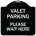 thumbnail image 1 of SignMission Designer Series Sign - Valet Parking Please Wait Here | Black & White 18" X 18" Heavy-Gauge Aluminum Architectural Sign | Protect Your Business & Municipality | Made in the, 1 of 4