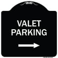 thumbnail image 1 of SignMission Designer Series Sign - Valet Parking with Right Arrow | Black & White 18" X 18" Heavy-Gauge Aluminum Architectural Sign | Protect Your Business & Municipality | Made in the, 1 of 4