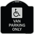 thumbnail image 1 of SignMission Designer Series Sign - Van Parking Only (With Handicap Symbol) | Black & Silver 18" X 18" Heavy-Gauge Aluminum Architectural Sign | Protect Your Business & Municipality |, 1 of 4