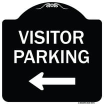 SignMission Designer Series Sign - Visitor Parking 1 | Black & White 18" X 18" Heavy-Gauge Aluminum Architectural Sign | Protect Your Business & Municipality | Made in the USA