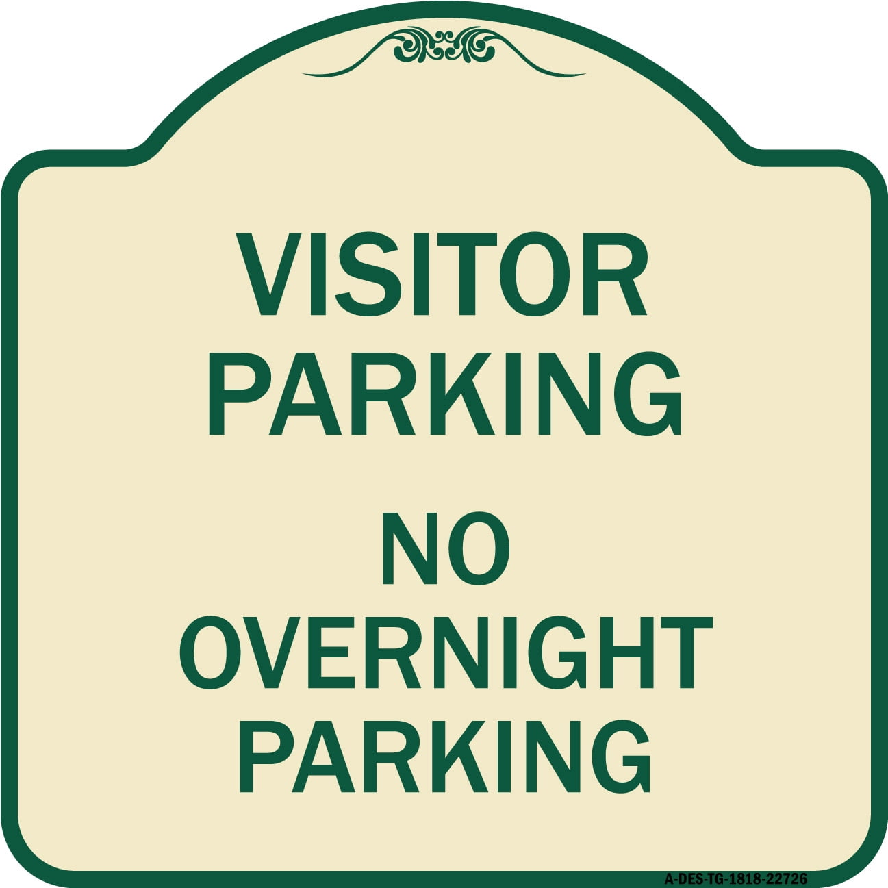 SignMission Designer Series Sign Visitor Parking Sign Visitor Parking