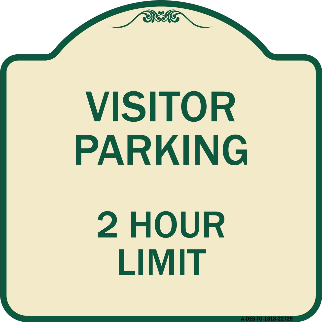 SignMission Designer Series Sign - Visitor Parking Sign Visitor Parking ...