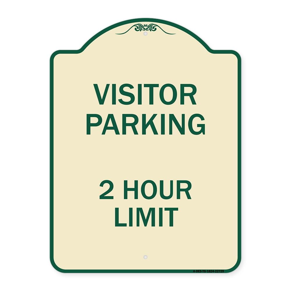 SignMission Designer Series Sign - Visitor Parking Sign Visitor Parking ...