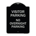 thumbnail image 1 of SignMission Designer Series Sign - Visitor Parking Sign Visitor Parking No Overnight Parking | Black & Silver 18" x 24" Heavy-Gauge Aluminum Architectural Sign | Made in the USA, 1 of 4