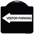thumbnail image 1 of SignMission Designer Series Sign - Visitor Parking (With Left Arrow) | Black & White 18" X 18" Heavy-Gauge Aluminum Architectural Sign | Protect Your Business & Municipality | Made in, 1 of 4