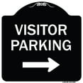 thumbnail image 1 of SignMission Designer Series Sign - Visitor-parking Right | Black & White 18" X 18" Heavy-Gauge Aluminum Architectural Sign | Protect Your Business & Municipality | Made in the USA, 1 of 4