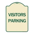 thumbnail image 1 of SignMission Designer Series Sign - Visitors Parking | Tan & Green 18" x 24" Heavy-Gauge Aluminum Architectural Sign | Protect Your Business & Municipality | Made in the USA, 1 of 4