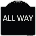 thumbnail image 1 of SignMission Designer Series Sign - All Way | Black & Silver 18" X 18" Heavy-Gauge Aluminum Architectural Sign | Protect Your Business & Municipality | Made in the USA, 1 of 4