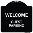 thumbnail image 1 of SignMission Designer Series Sign - Welcome Guest Parking | Black & White 18" X 18" Heavy-Gauge Aluminum Architectural Sign | Protect Your Business & Municipality | Made in the USA, 1 of 4